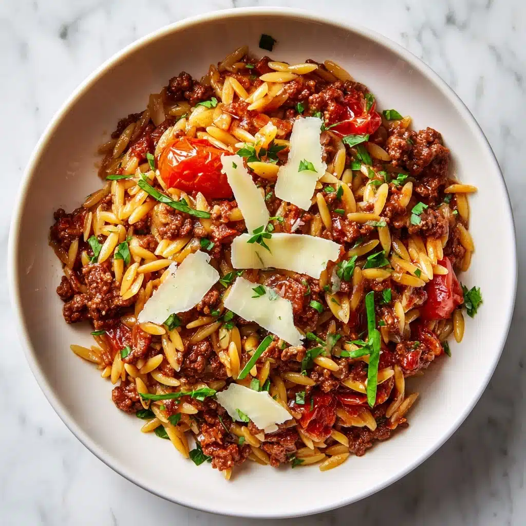 Manestra (Greek-Style Orzo with Ground Beef) Recipe - Recipe Image