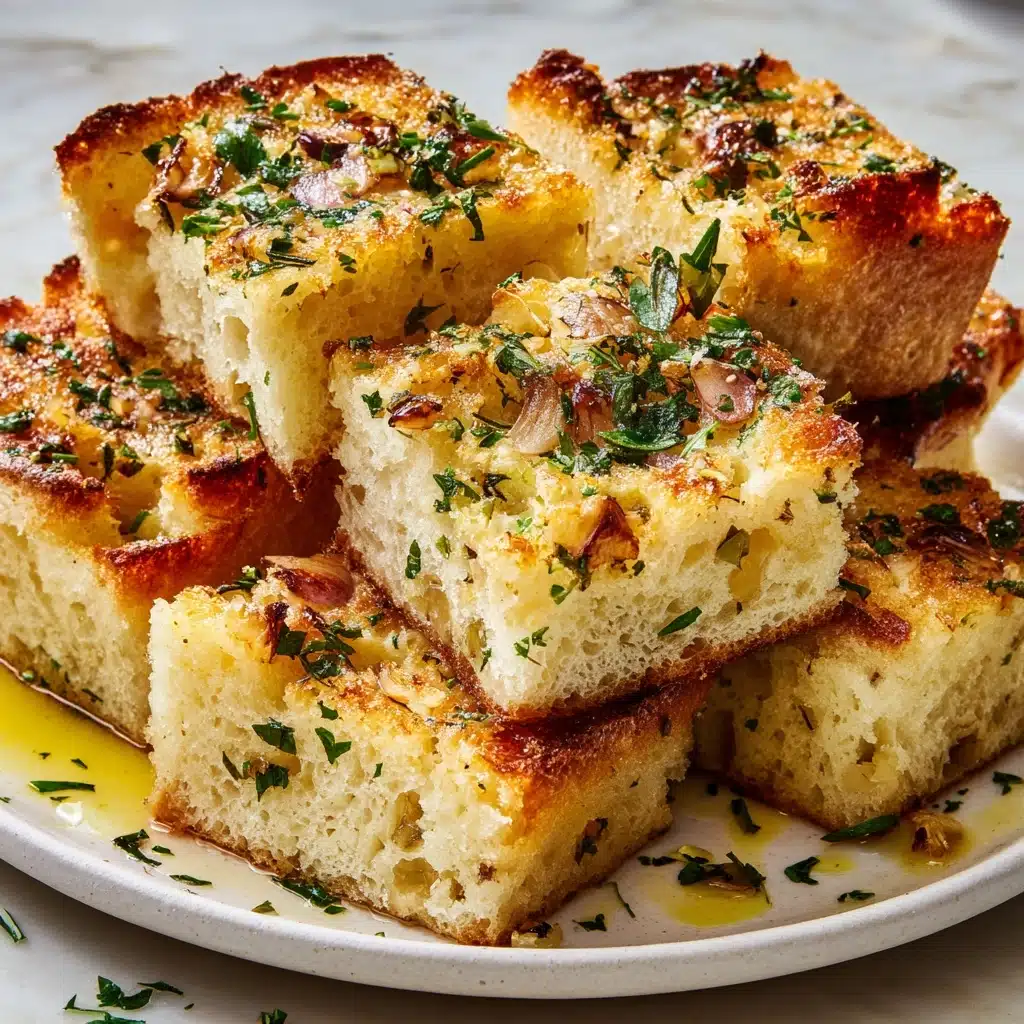Garlic Bread Focaccia Recipe - Recipe Image