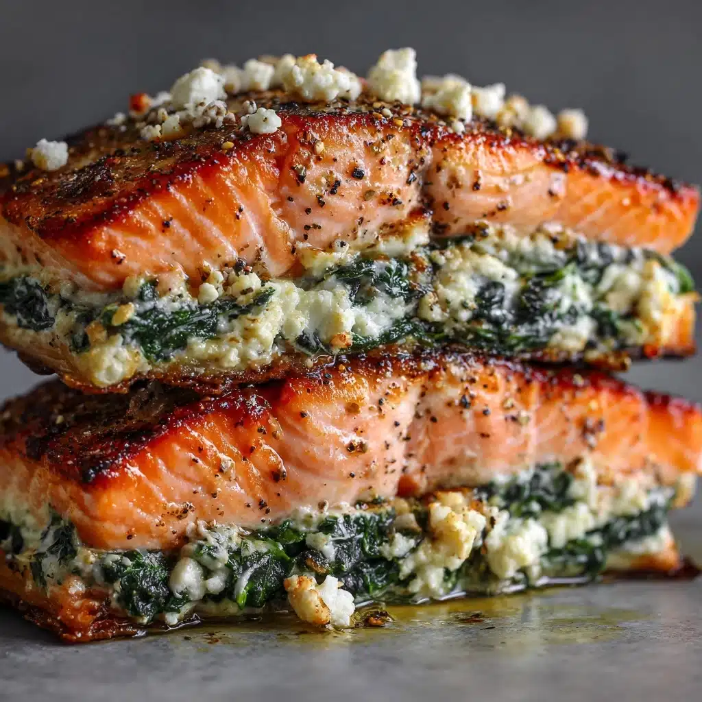 Spinach and Feta Stuffed Salmon Recipe - Recipe Image