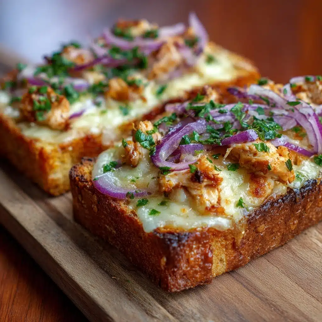 French Bread Chicken Alfredo Pizza Recipe - Recipe Image