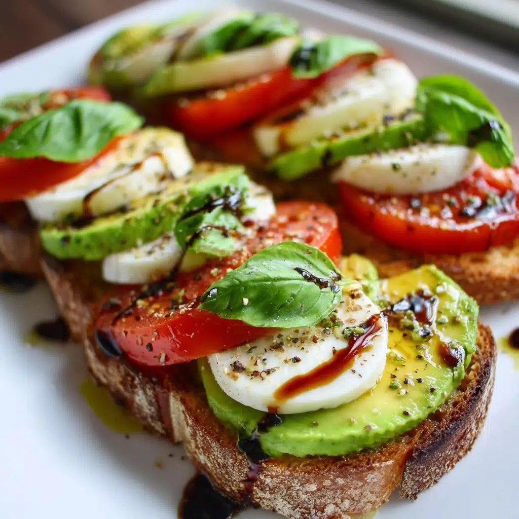 Avocado Caprese Toast Recipe - Recipe Image