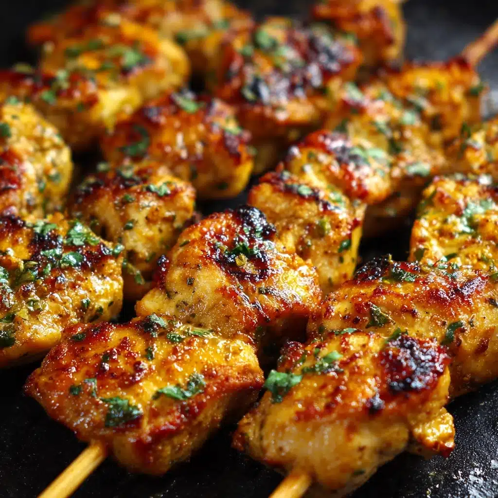 Air Fryer Garlic Parmesan Chicken Skewers Recipe - Recipe Image