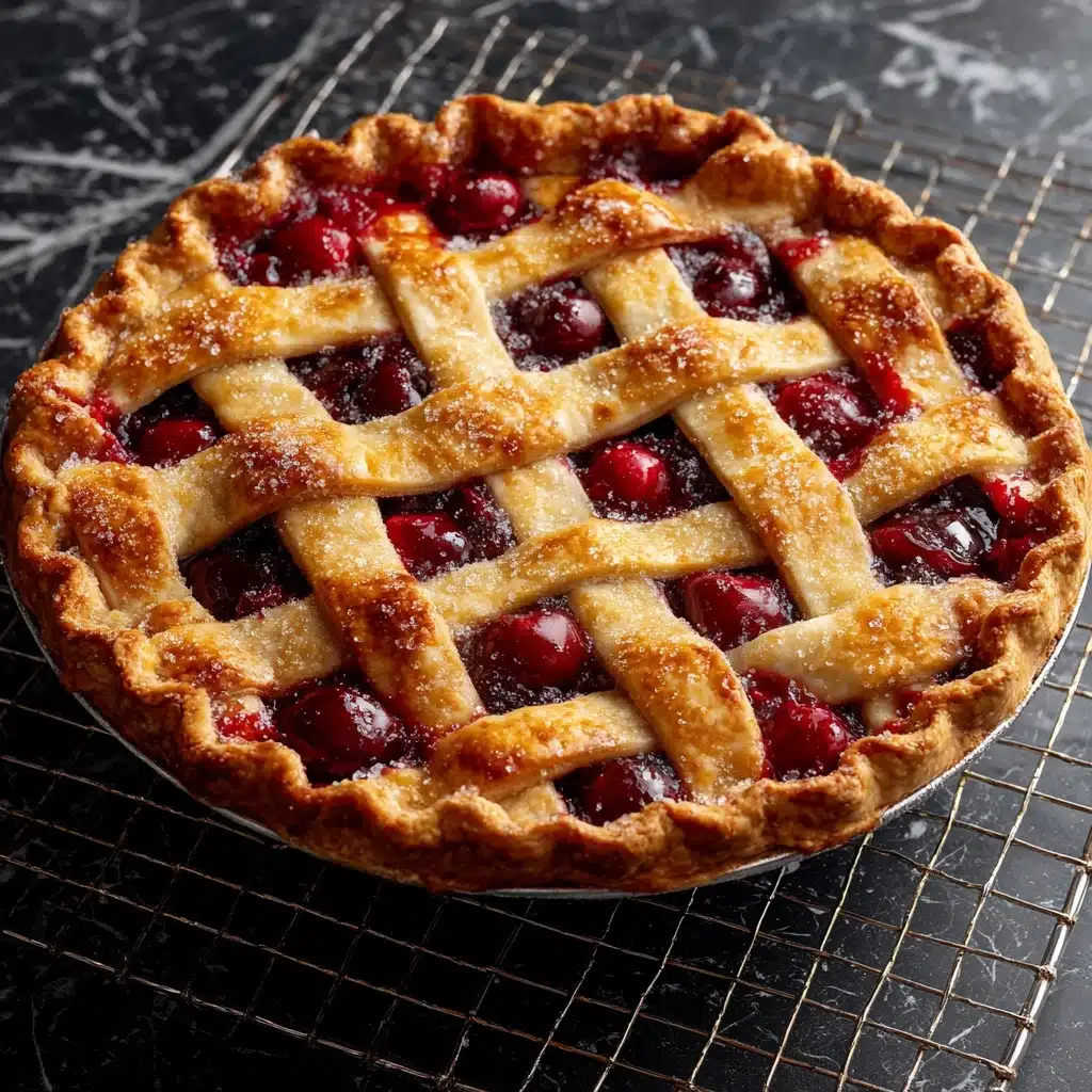 Baked Fresh Cherry Pie Recipe - Recipe Image