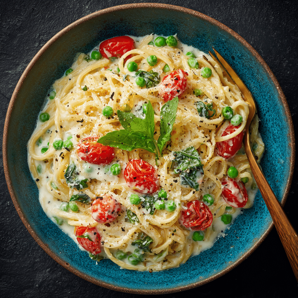 White Sauce Spaghetti Recipe - Recipe Image