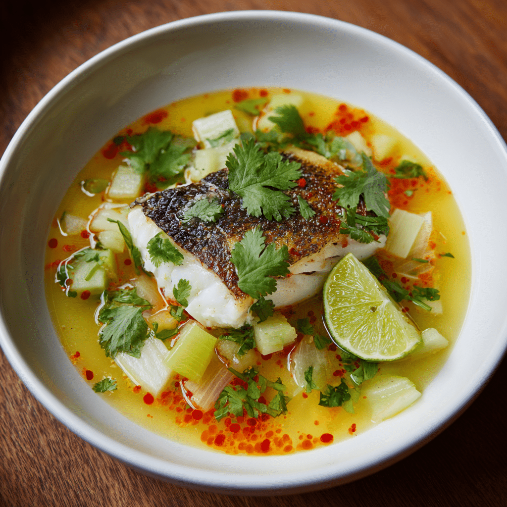 Coconut Lime Fish Soup Recipe - Recipe Image