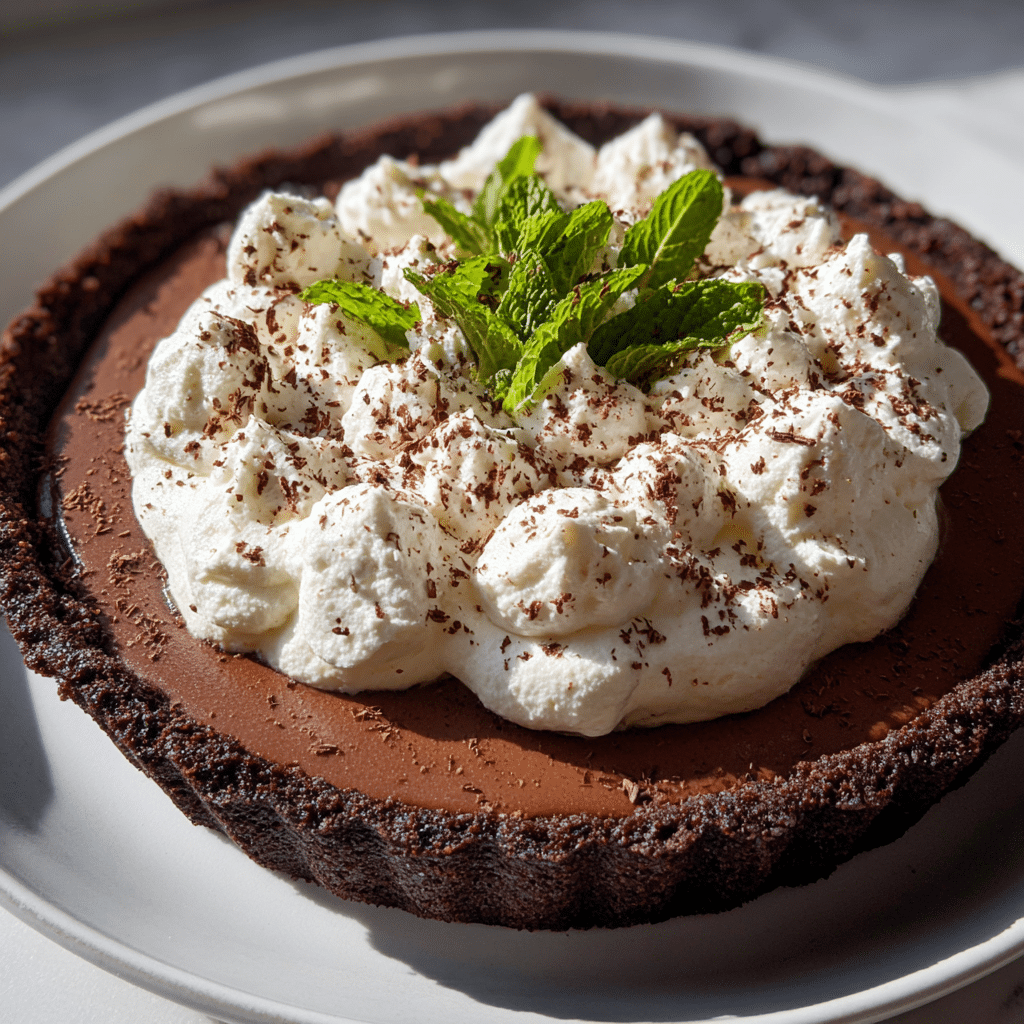 Chocolate Mint Pie Recipe - Recipe Image