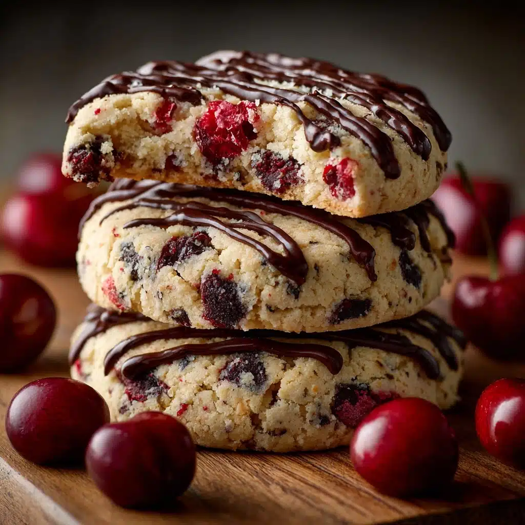 White Chocolate Cherry Shortbread Cookies Recipe - Recipe Image