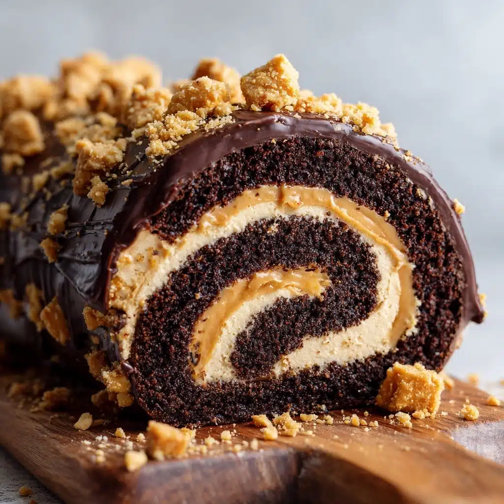 Chocolate Peanut Butter Cake Roulade Recipe