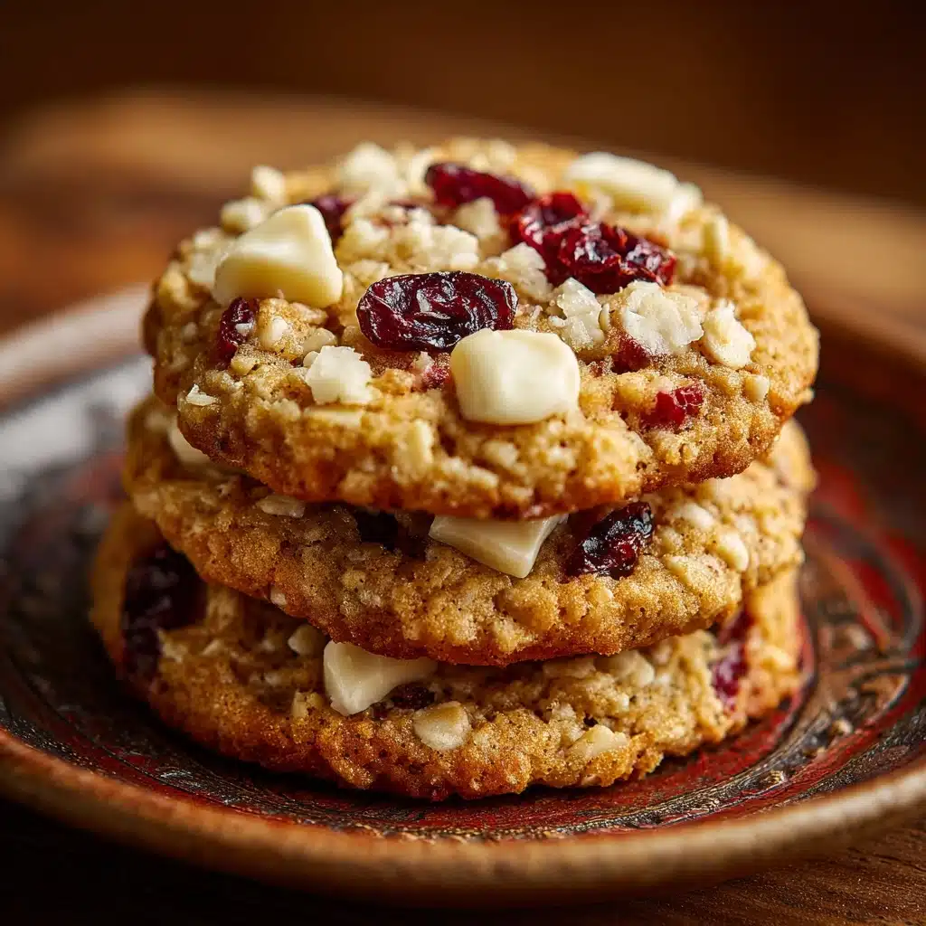 White Chocolate Cranberry Oatmeal Cookies Recipe - Recipe Image