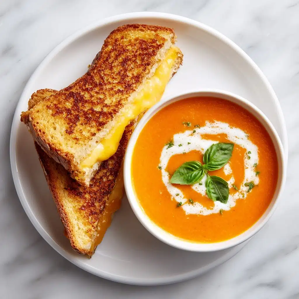 Easy Tomato Soup with Grilled Cheese Recipe - Recipe Image