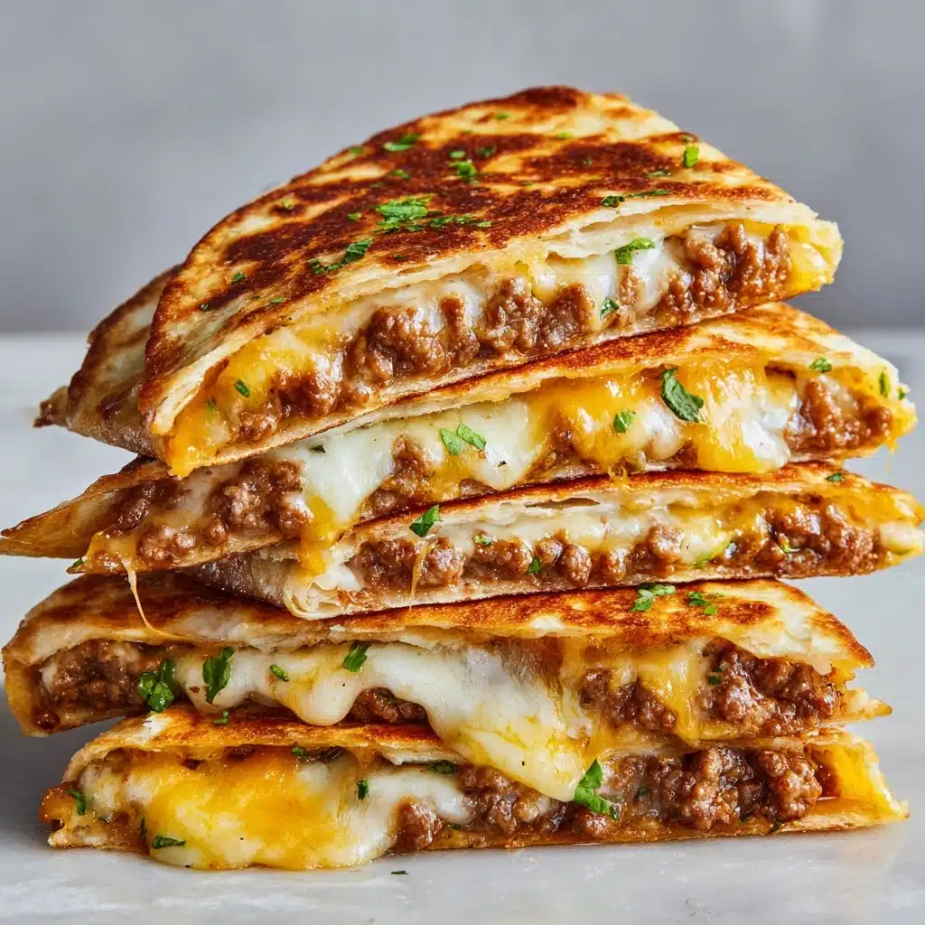 Blackstone Cheeseburger Quesadilla Recipe - Recipe Image
