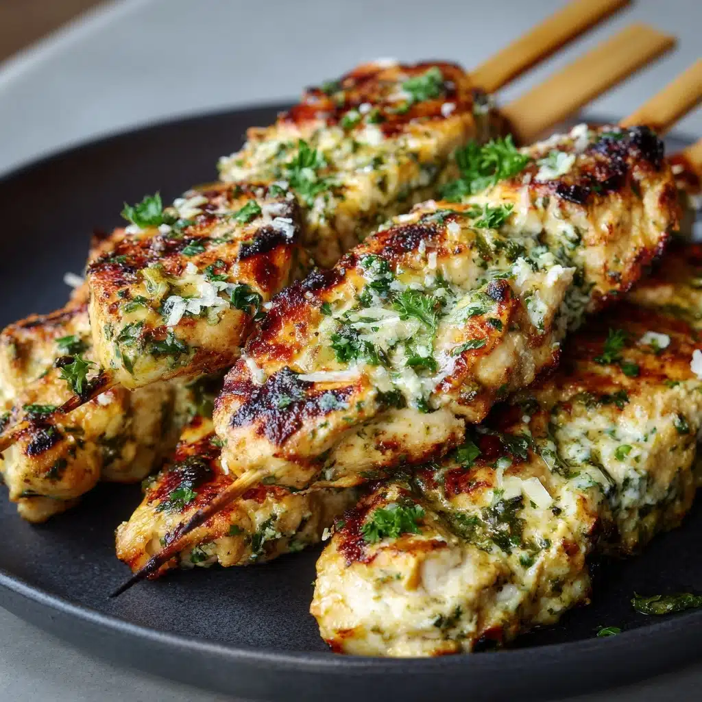 Garlic Parmesan Chicken Skewers Recipe - Recipe Image