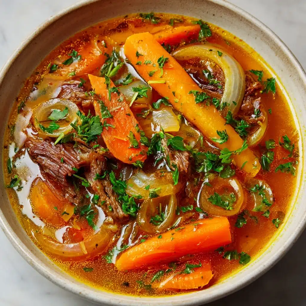 The BEST Vegetable Beef Soup Recipe - Recipe Image