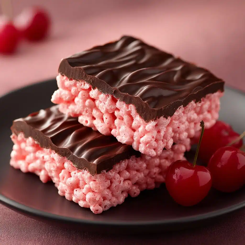 Chocolate Covered Cherry Rice Krispies Treats Recipe