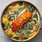 Creamy Salmon Florentine with Spinach and Mushrooms Recipe