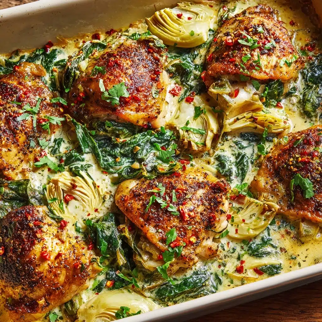 Healthy Spinach Artichoke Chicken Bake Recipe - Recipe Image