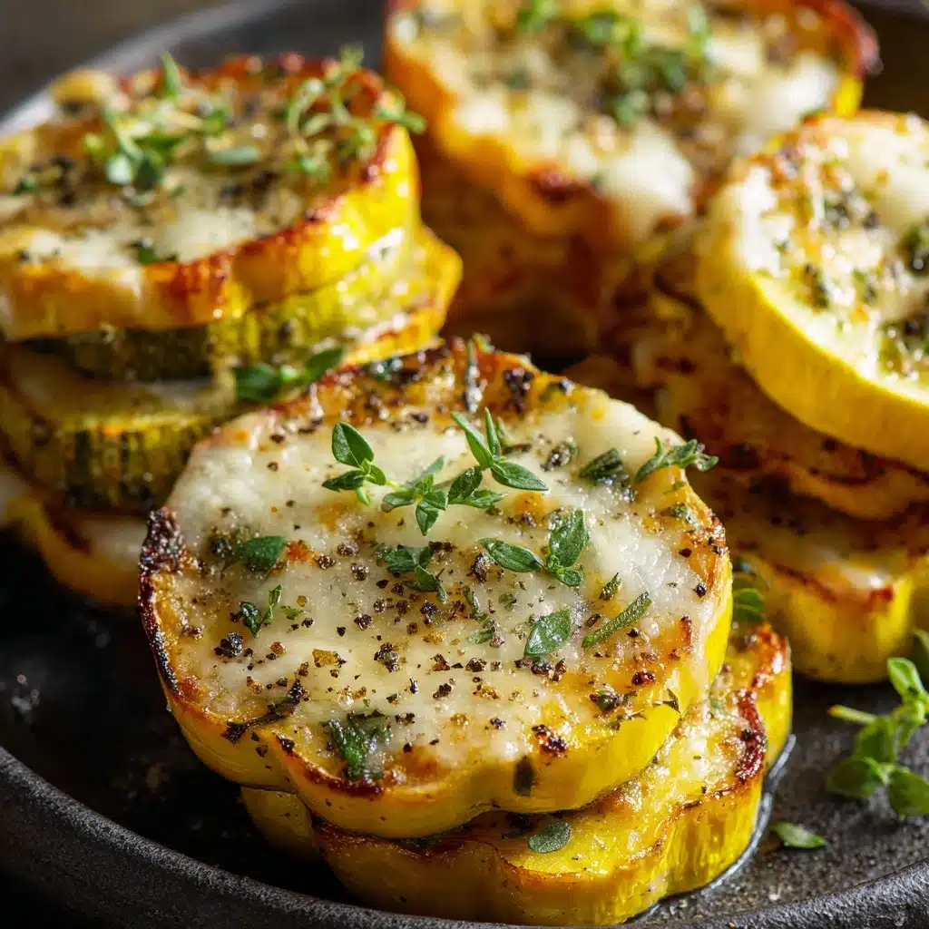 Crispy Baked Cheesy Squash Rounds Recipe