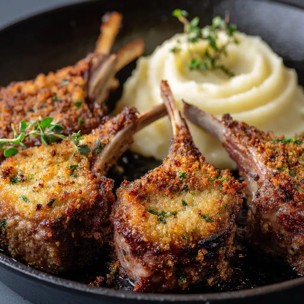 Italian Parmesan Crusted Lamb Chops Recipe - Recipe Image