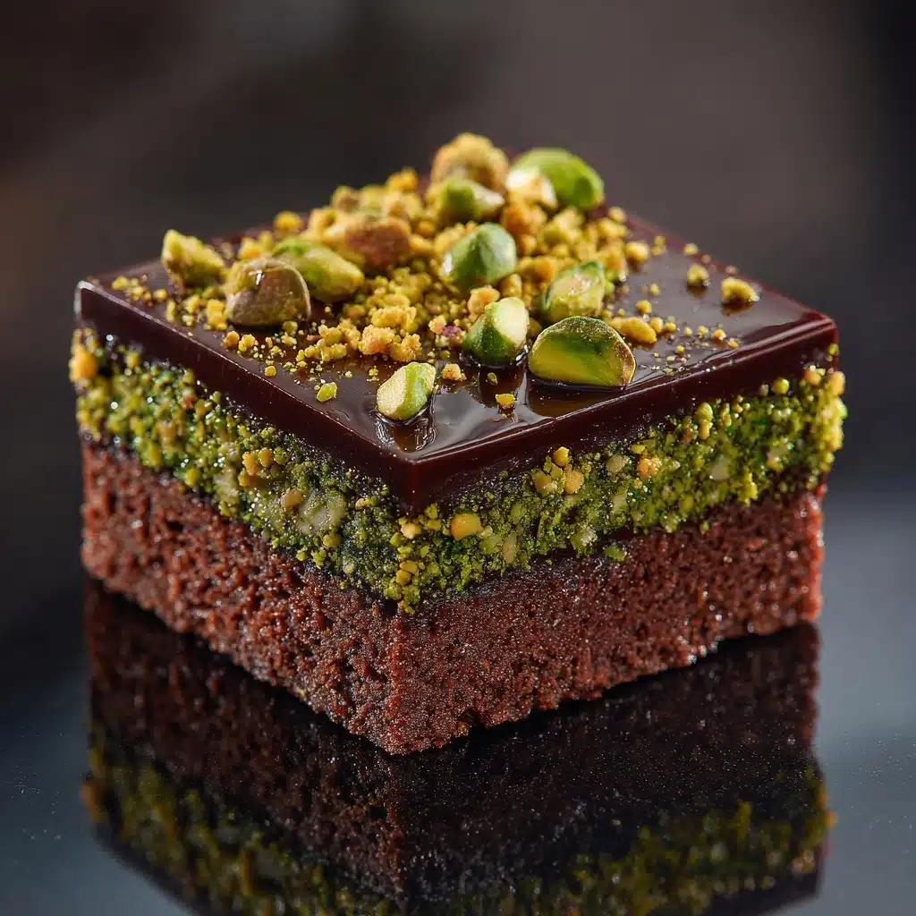 Pistachio Kunafa Brownie Recipe - Recipe Image