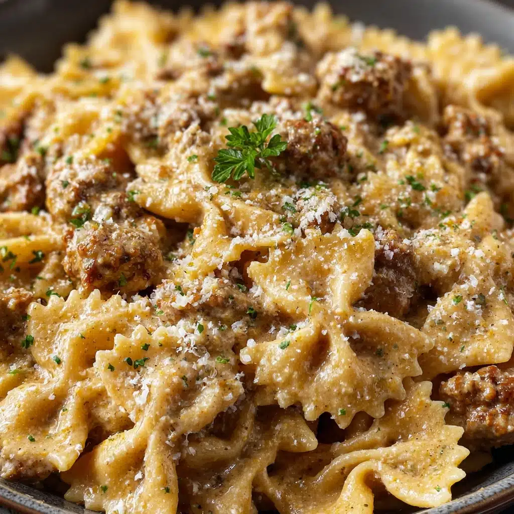 Creamy Beef and Bowtie Pasta Recipe - Recipe Image