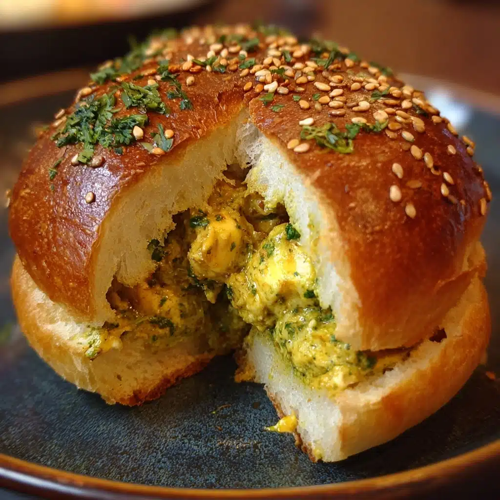 Cheesy Garlic Pesto Chicken Sliders Recipe - Recipe Image