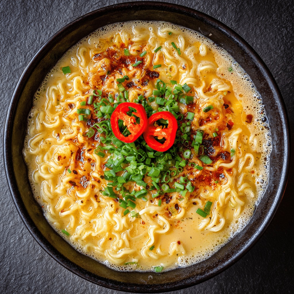 Cheesy Ramen Noodles Recipe - Recipe Image
