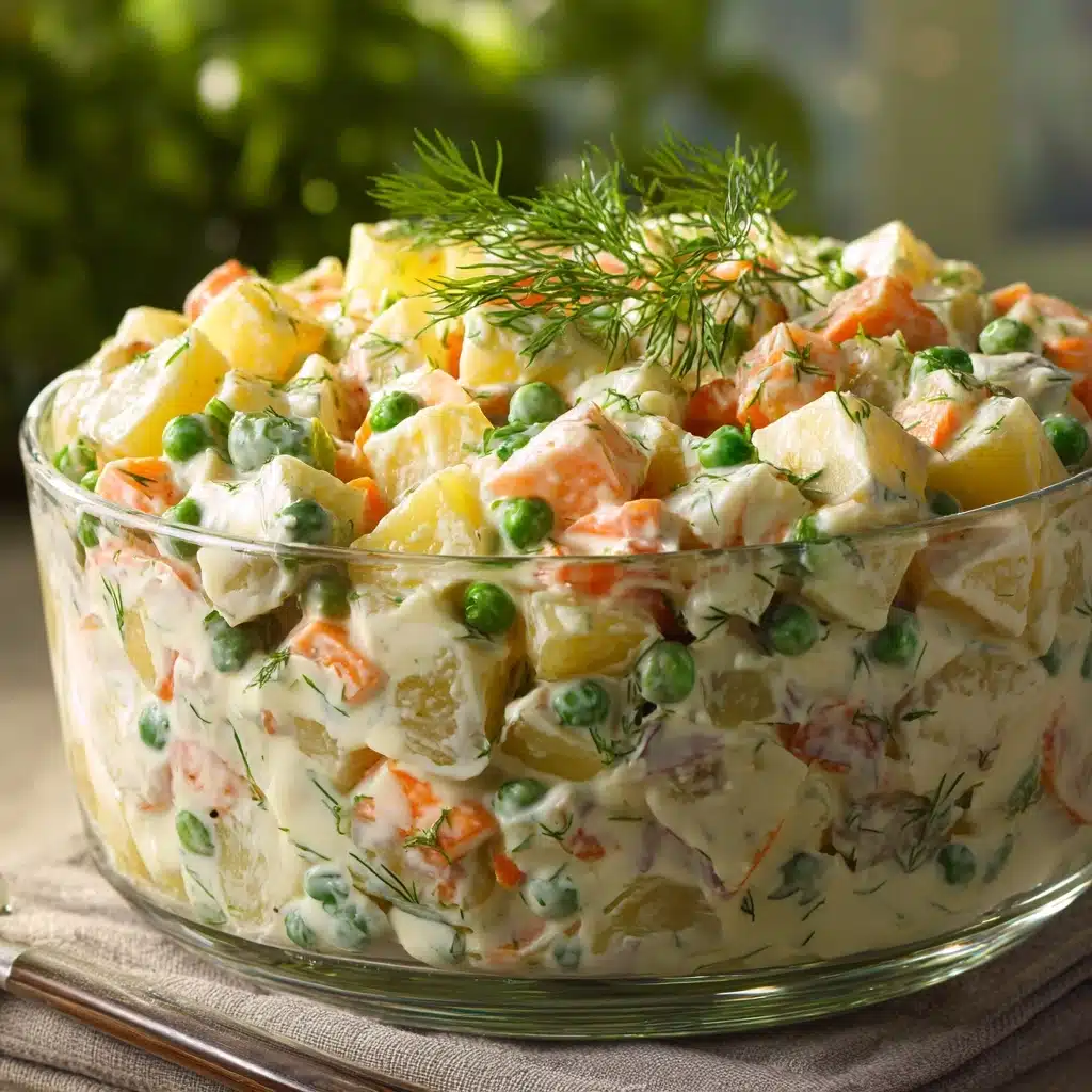 Olivier Salad – Russian Potato Salad Recipe - Recipe Image