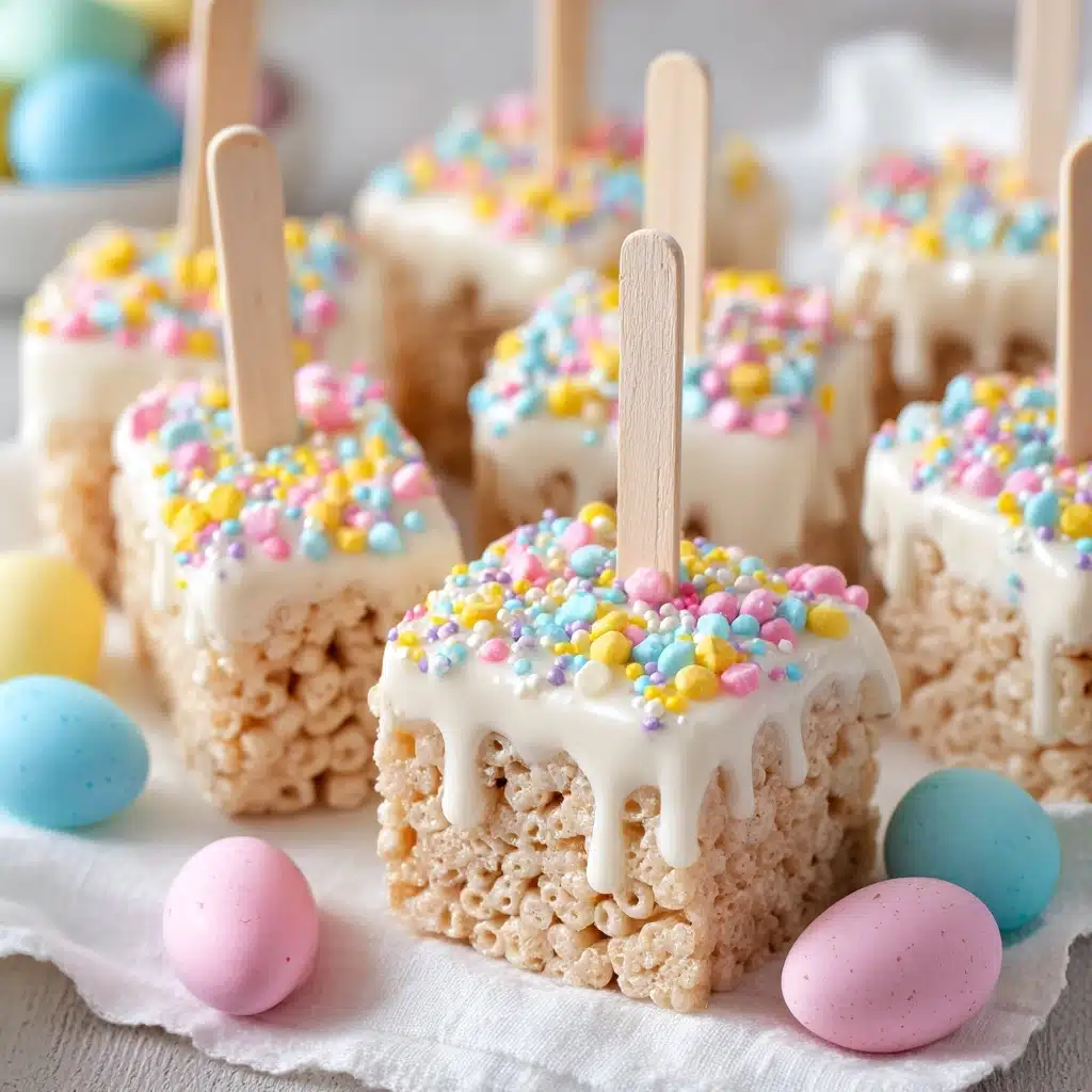 Chocolate-Dipped Easter Rice Krispie Treats Recipe - Recipe Image
