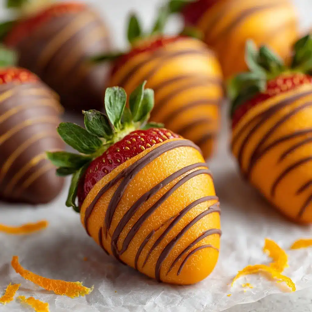 Adorable Carrot Chocolate Covered Strawberries Recipe - Recipe Image