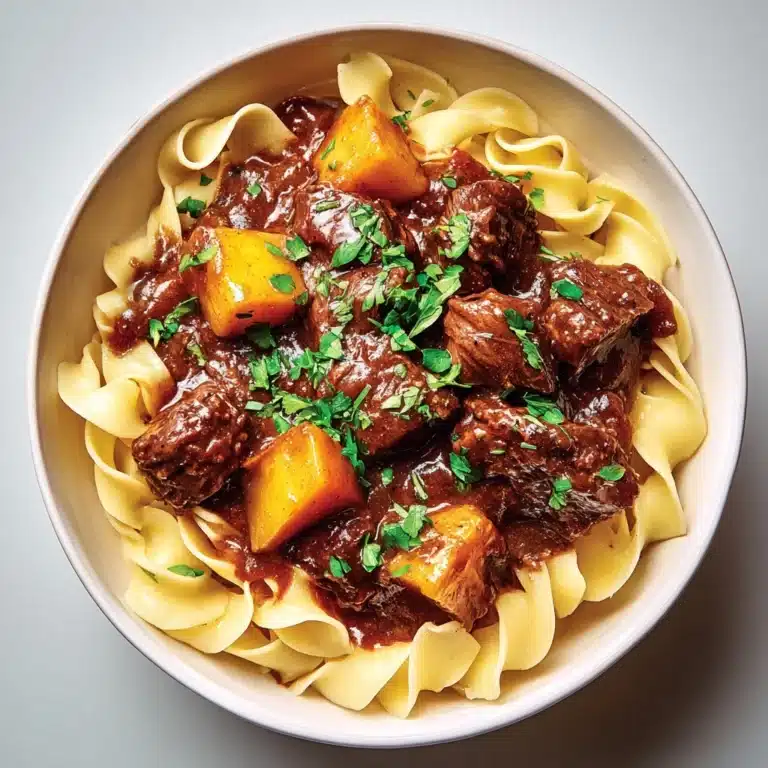 Savory Beef Tips with Buttery Noodles Recipe