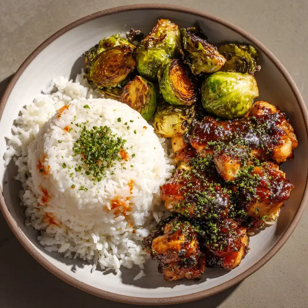 Air Fryer Sweet Chili Chicken and Brussels Sprouts Recipe - Recipe Image