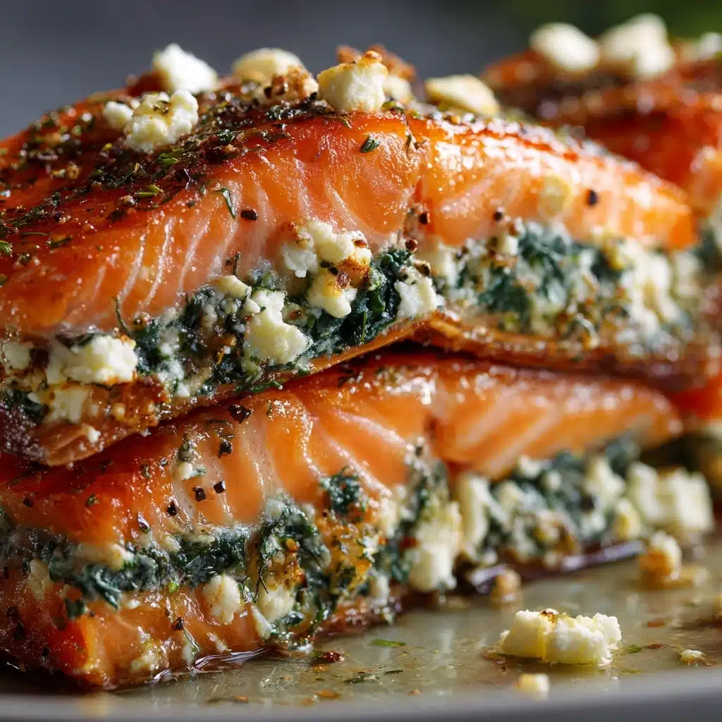Spinach and Feta Stuffed Salmon Recipe