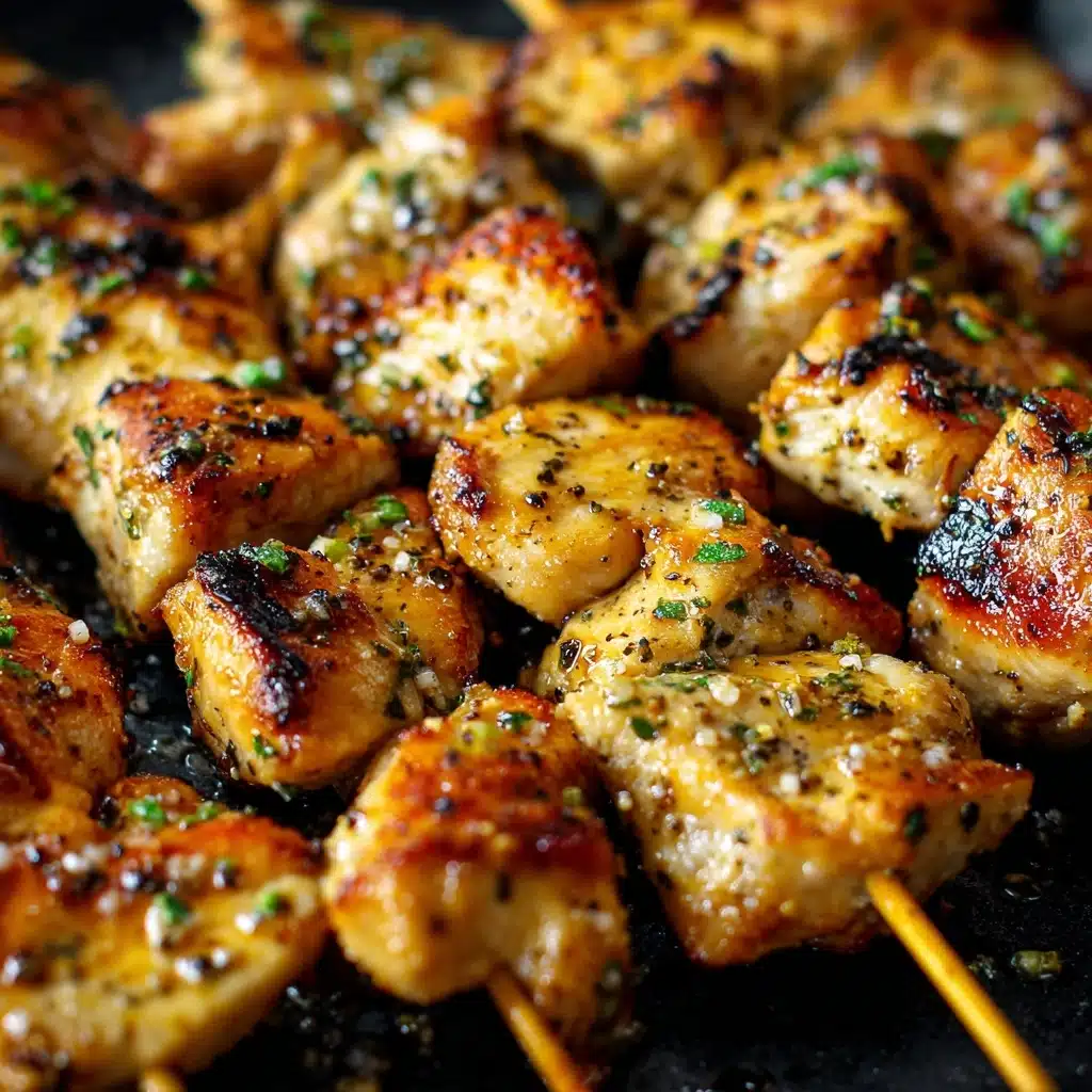 Air Fryer Garlic Parmesan Chicken Skewers Recipe - Recipe Image