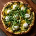 Artichoke Pesto and Burrata Pizza with Lemony Arugula Recipe
