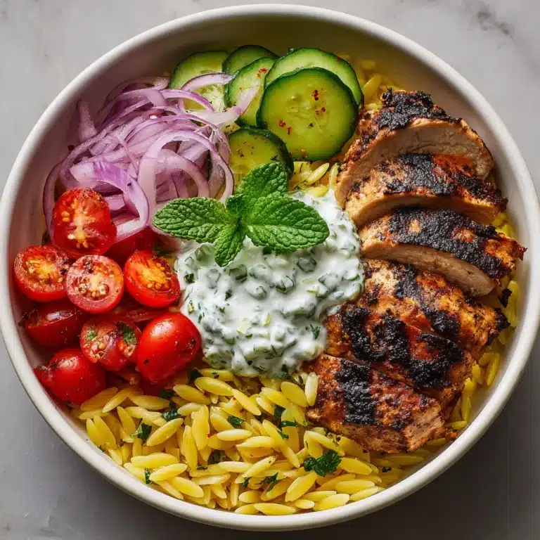 Greek Chicken Orzo Power Bowls Recipe