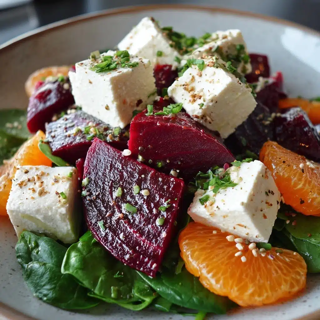 Beet Salad with Spinach, Mandarin Oranges & Feta Recipe - Recipe Image