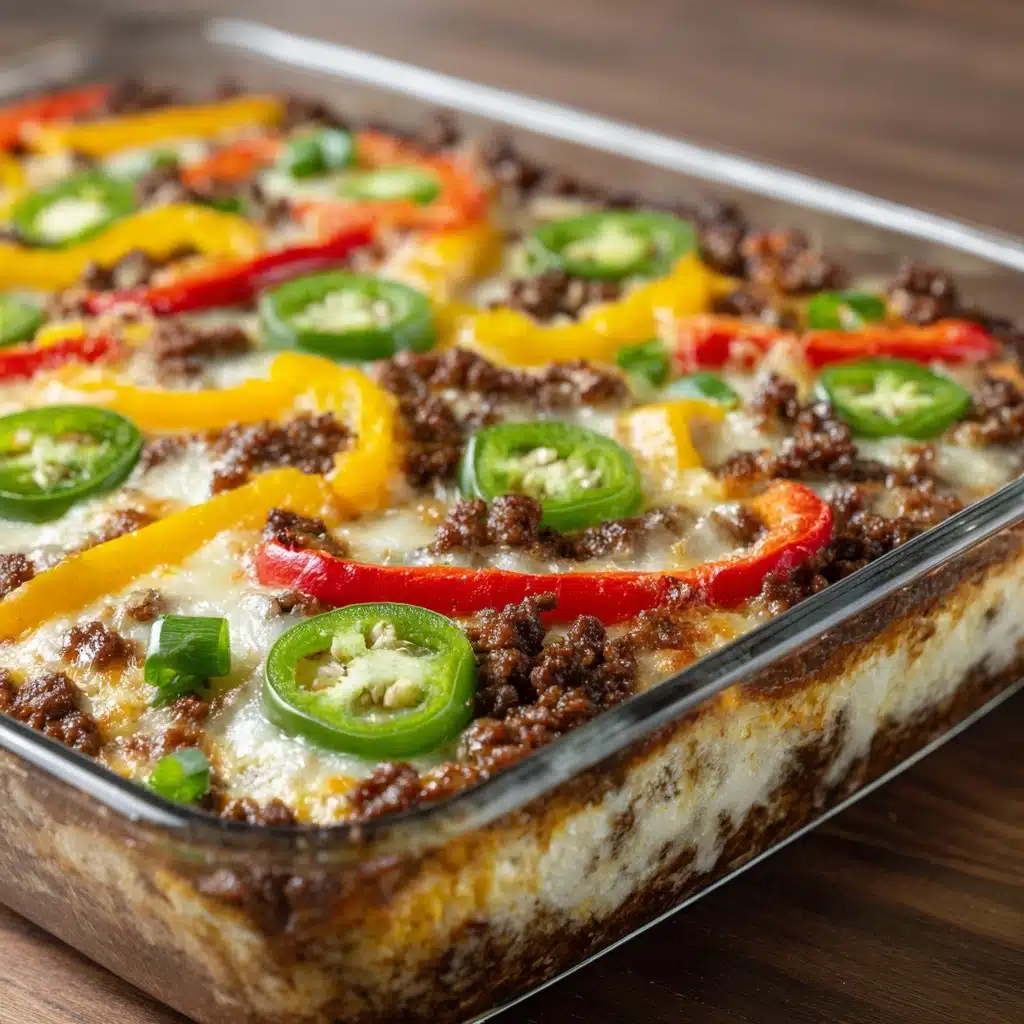 Southern Five Layer Beef Casserole Recipe - Recipe Image