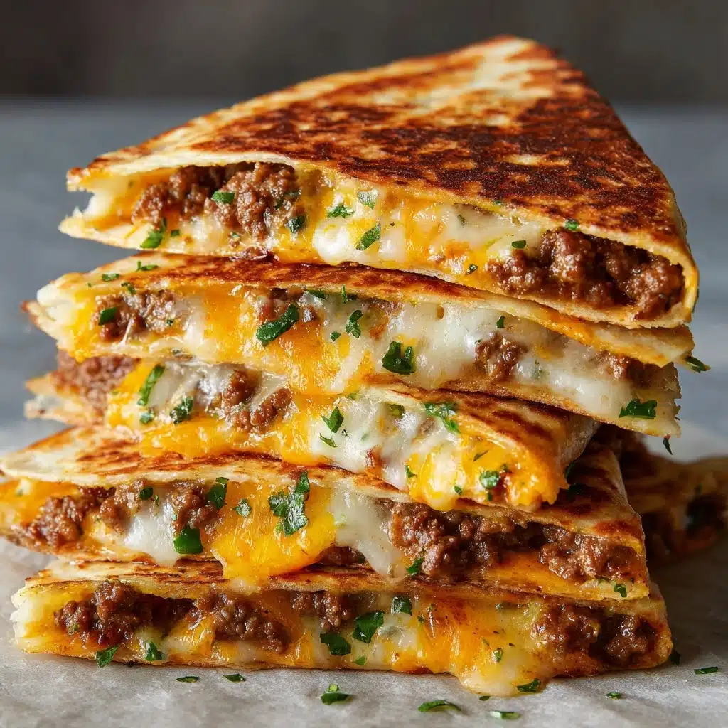 Blackstone Cheeseburger Quesadilla Recipe - Recipe Image