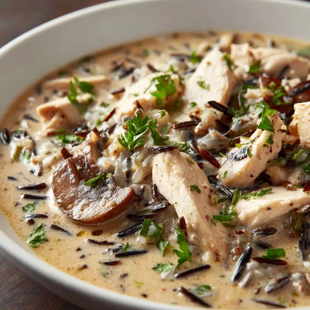 Creamy Mushroom Chicken and Wild Rice Soup Recipe
