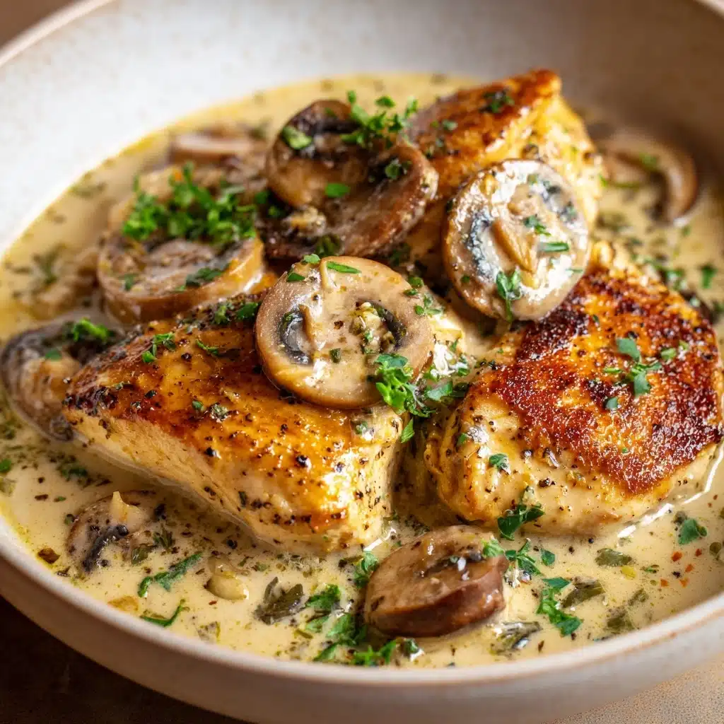 Creamy Mushroom Chicken and Wild Rice Soup Recipe - Recipe Image