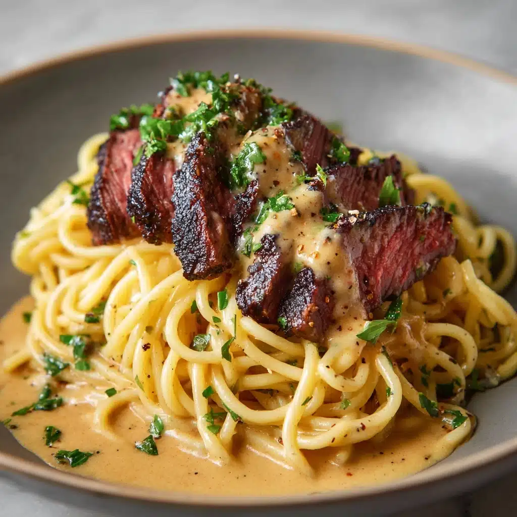 Garlic Butter Steak Lightning Noodles Recipe