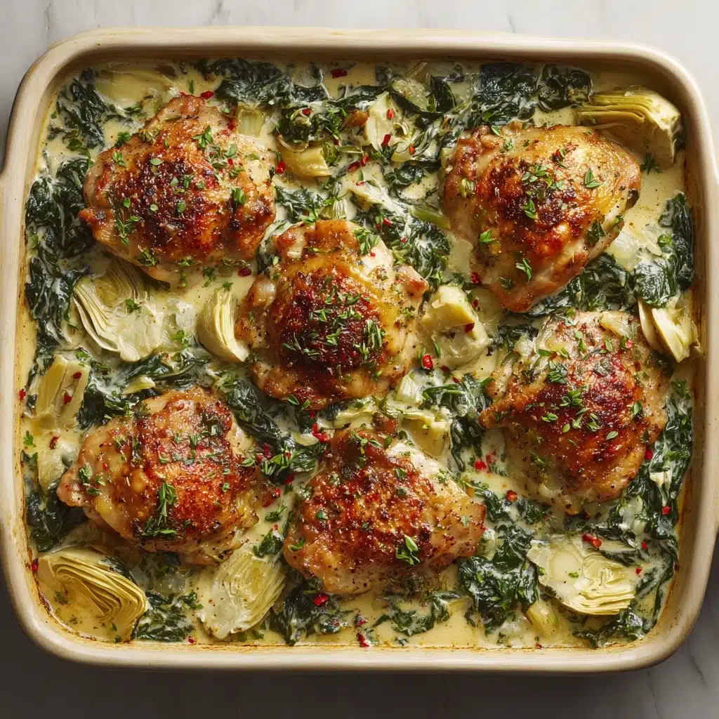 Healthy Spinach Artichoke Chicken Bake Recipe - Recipe Image