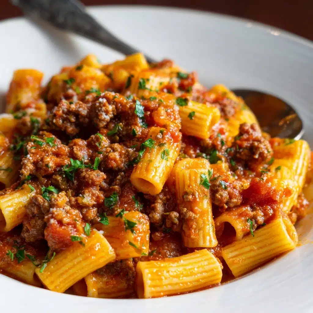 Beef Pasta in Tomato Sauce Recipe - Recipe Image