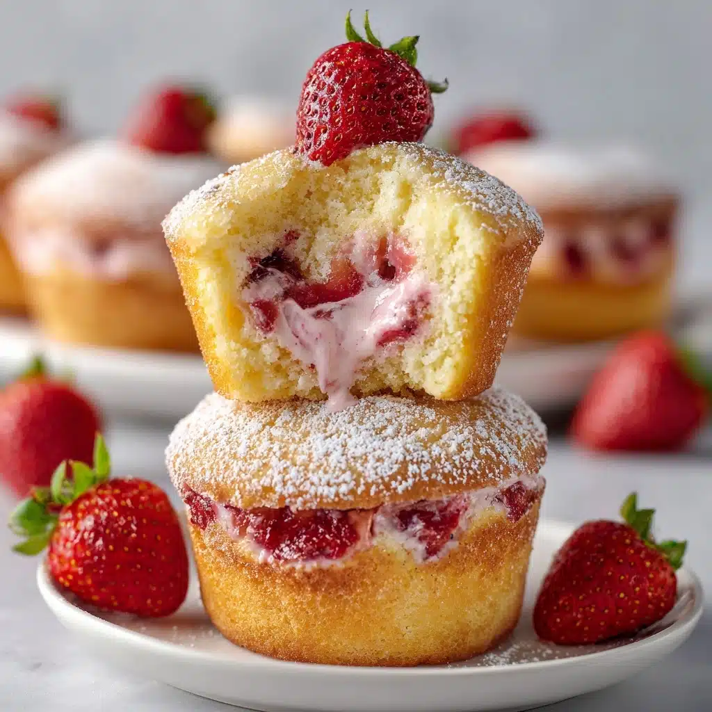 Cream Cheese Strawberry Muffins Recipe - Recipe Image