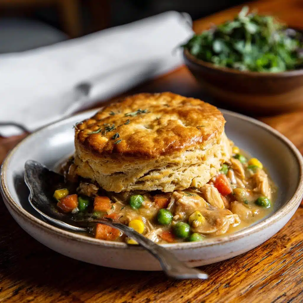 Chicken Pot Pie with Biscuits Recipe - Recipe Image