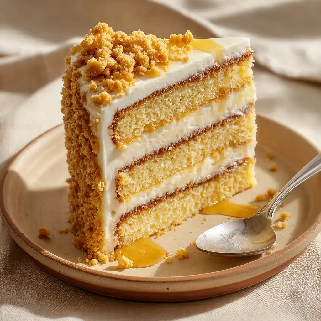 Layered Cornbread Cake with Whipped Honey Butter Frosting Recipe - Recipe Image
