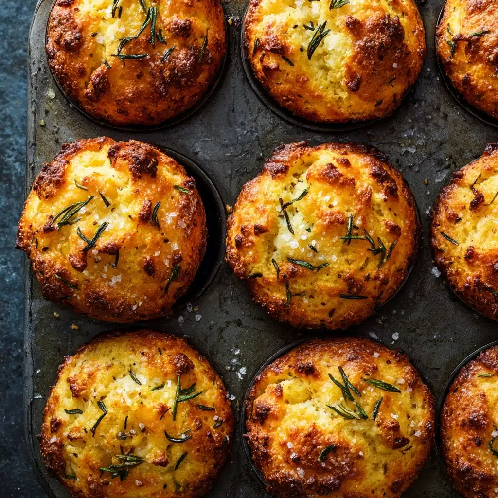Rosemary Garlic Focaccia Muffins Recipe - Recipe Image