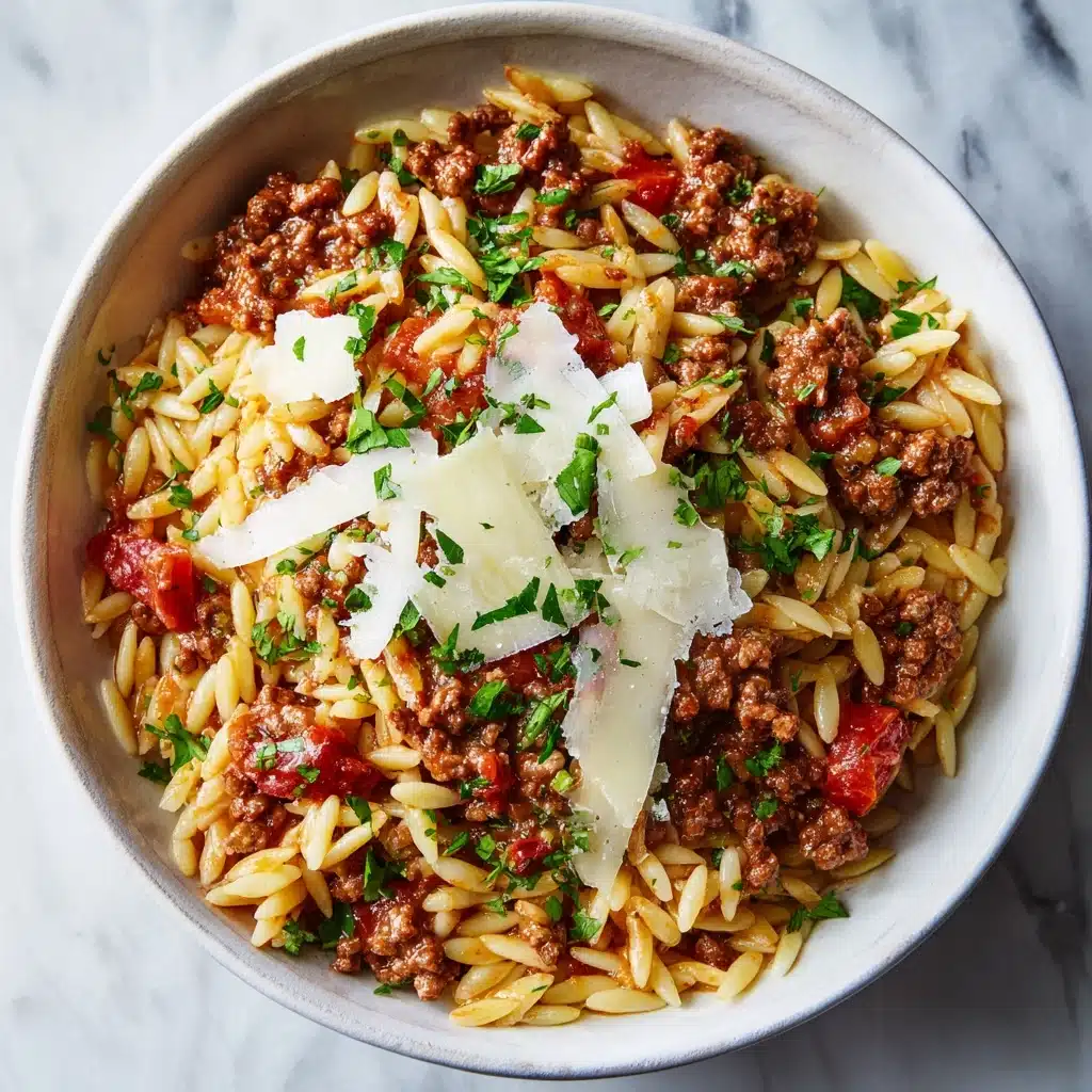 Manestra (Greek-Style Orzo with Ground Beef) Recipe - Recipe Image