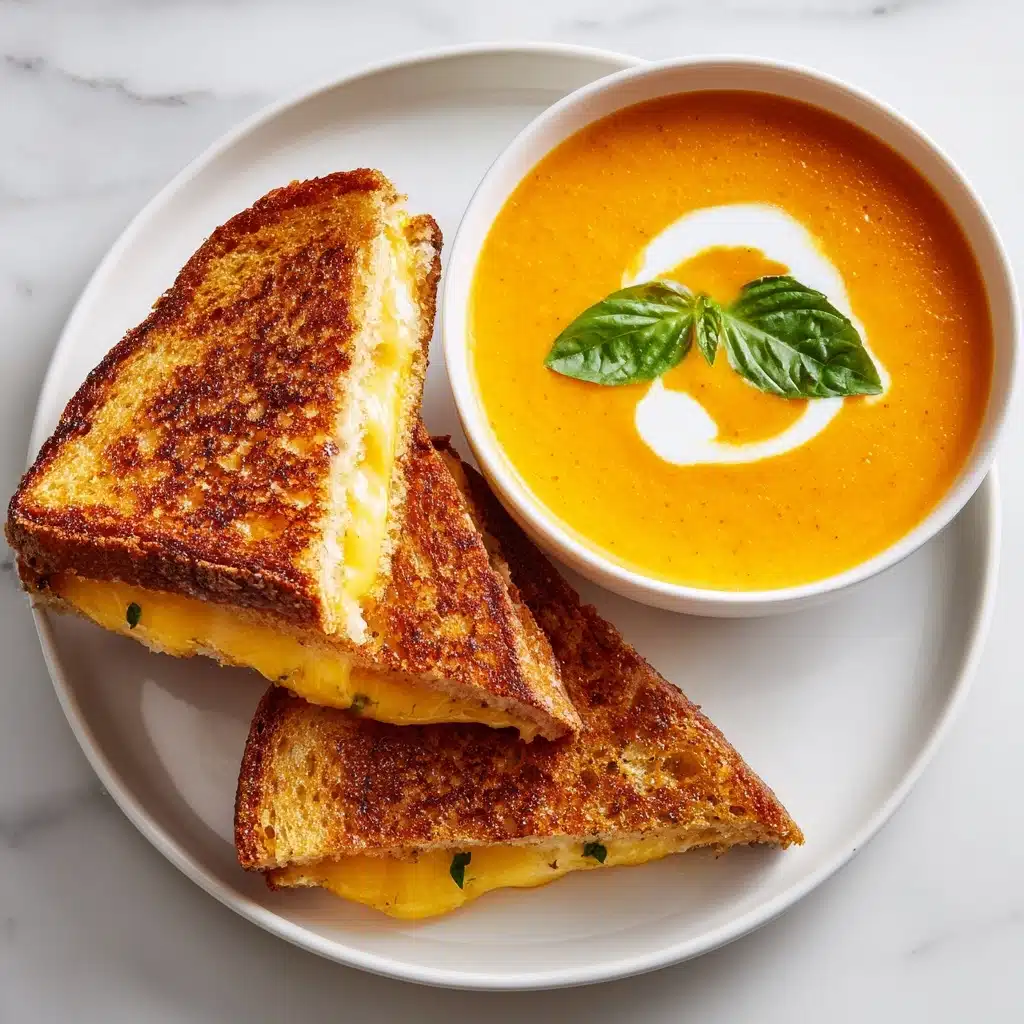 Easy Tomato Soup with Grilled Cheese Recipe - Recipe Image