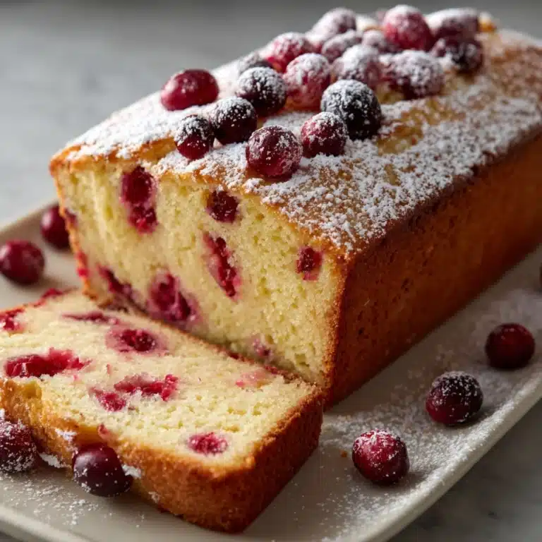 Christmas Cranberry Pound Cake Recipe